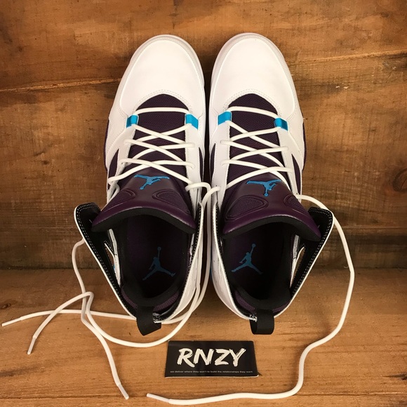 NEW Nike Jordan Flight Club 91 White/Blue Lagoon - Picture 6 of 6